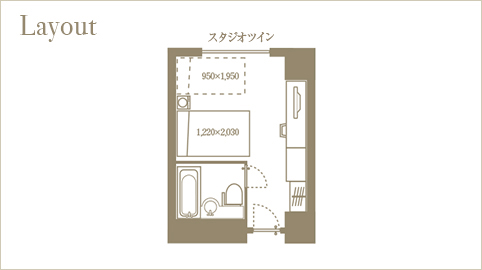 プチツイン（スタジオツインタイプ）レイアウト